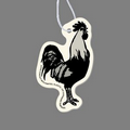 Paper Air Freshener - Rooster Tag W/ Tab (Right Side View)